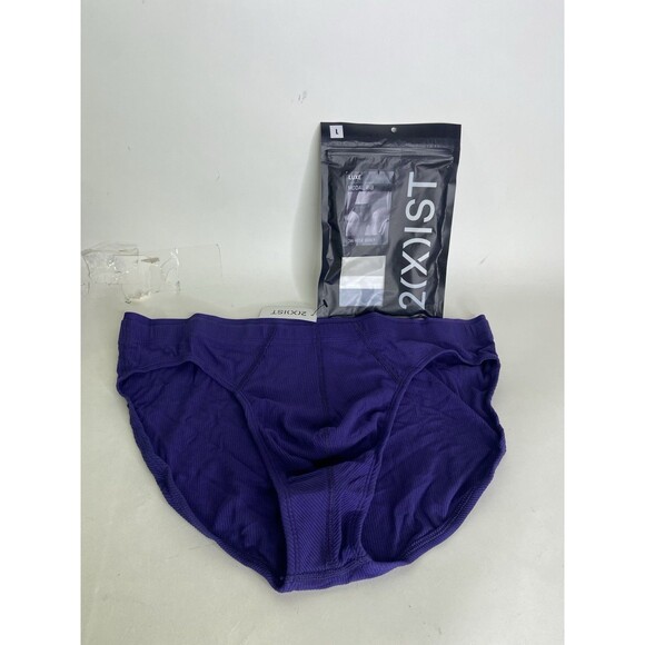 2xist Luxe Modal Rib Low Rise Brief Underwear Aura Mens Size L - Picture 1 of 5
